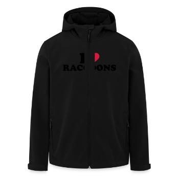 I love Raccoon - Veste softshell homme en polyester recyclé Stanley/Stella - noir - Devant - AI Model Male 185 light (185cm)