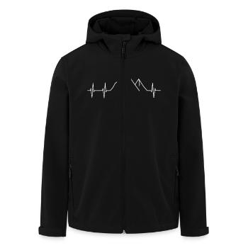 Berge Herzschlag - Recycelte Männer Softshell-Jacke von Stanley/Stella - Schwarz - Vorne - AI Model Male 185 light (185cm)