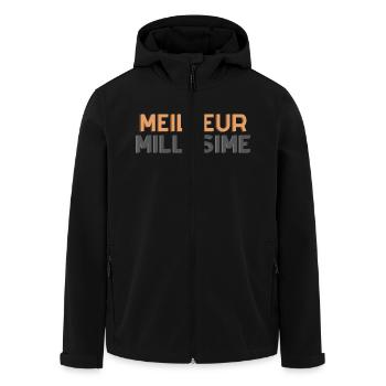 Meilleur Millésime - Veste softshell homme en polyester recyclé Stanley/Stella - noir - Devant - AI Model Male 185 light (185cm)