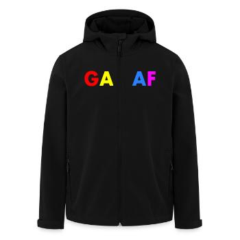 Gay af - Recycelte Männer Softshell-Jacke von Stanley/Stella - Schwarz - Vorne - AI Model Male 185 light (185cm)