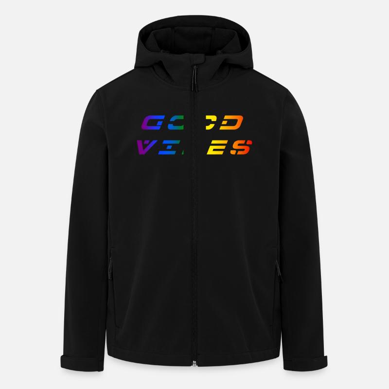 Gute Schwingungen - Recycelte Männer Softshell-Jacke von Stanley/Stella - Schwarz