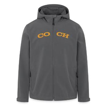 Coach - The best Coach - Der beste Trainer - Men’s Recycled Softshell Jacket by Stanley/Stella - black - Front - AI Model Male 185 light (185cm)