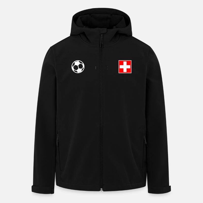 Suisse - Veste softshell homme en polyester recyclé Stanley/Stella - noir