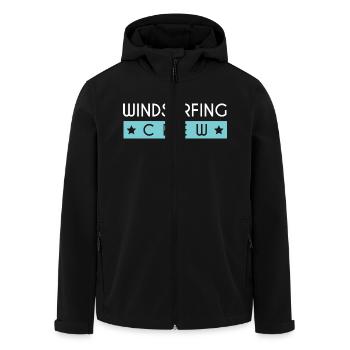 Windsurfing Crew - Recycelte Männer Softshell-Jacke von Stanley/Stella - Schwarz - Vorne - AI Model Male 185 light (185cm)