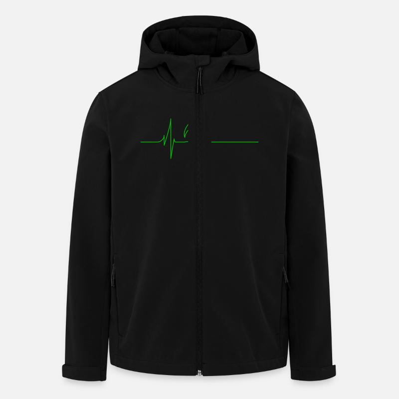 Électrocardiogramme - La Mort - Vert - Veste softshell homme en polyester recyclé Stanley/Stella - noir