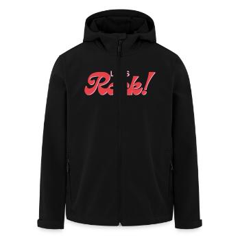 Let's Rock - Rock & Roll - Men’s Recycled Softshell Jacket by Stanley/Stella - black - Front - AI Model Male 185 light (185cm)