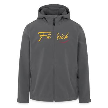 fünfzig - Recycelte Männer Softshell-Jacke von Stanley/Stella - Schwarz - Vorne - AI Model Male 185 light (185cm)