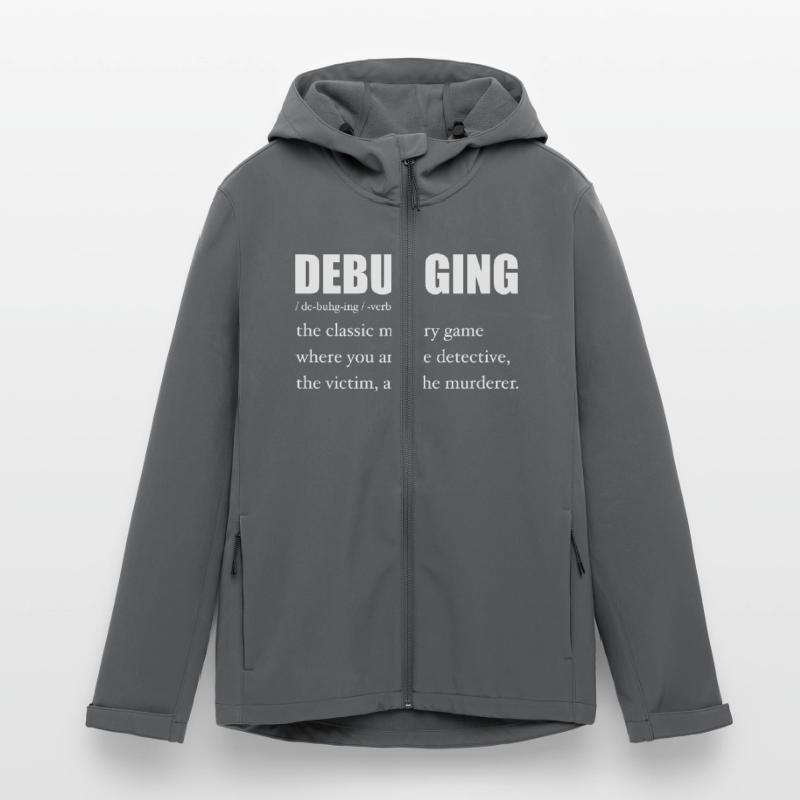 Programmer Debugging Definition Funny IT Developer Men’s Recycled Softshell Jacket Discoverer by Stanley/Stella