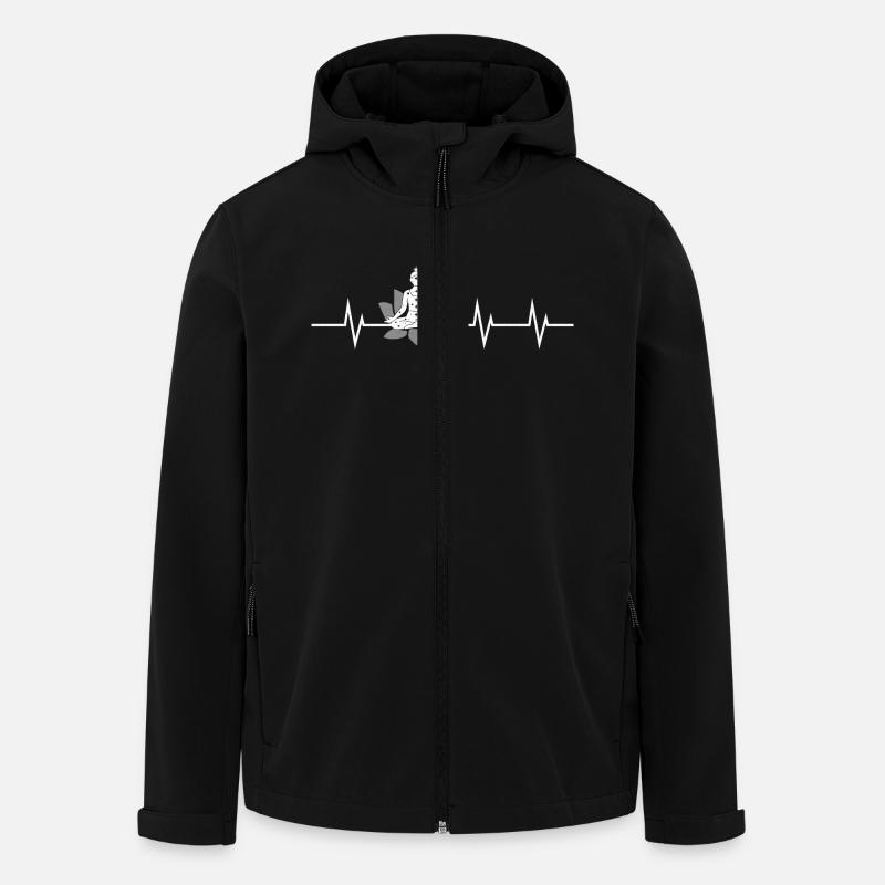Meditation Heartbeat - Recycelte Männer Softshell-Jacke von Stanley/Stella - Schwarz