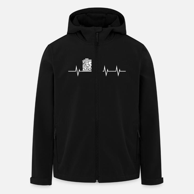 Heartbeat Aquarium - Recycelte Männer Softshell-Jacke von Stanley/Stella - Schwarz