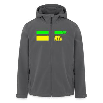 Stripes - Men’s Recycled Softshell Jacket by Stanley/Stella - black - Front - AI Model Male 185 light (185cm)