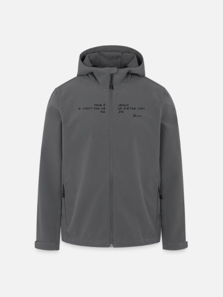 Devise Pour être heureux - Veste softshell homme en polyester recyclé Stanley/Stella - noir