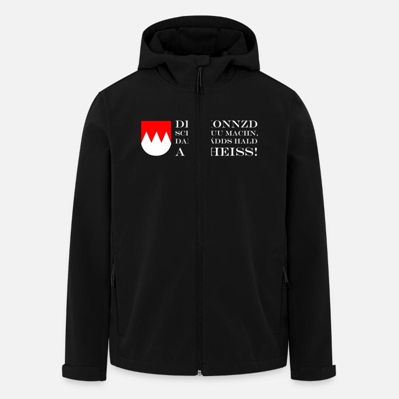Des konnzd scho machn, dann wädds hald a Scheiss - Recycelte Männer Softshell-Jacke von Stanley/Stella - Schwarz