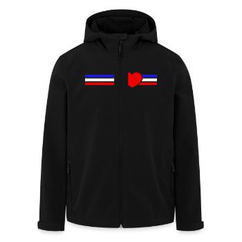 Schleswig-Holstein Herz - Recycelte Männer Softshell-Jacke von Stanley/Stella - Schwarz - Vorne - AI Model Male 185 light (185cm)