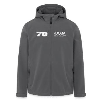 78 Cordoba (à l'ancienne de blanc) - Veste softshell homme en polyester recyclé Stanley/Stella - charbon - Devant - AI Model Male 185 light (185cm)