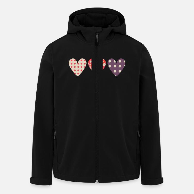 liberty hearts - Men’s Recycled Softshell Jacket by Stanley/Stella - black