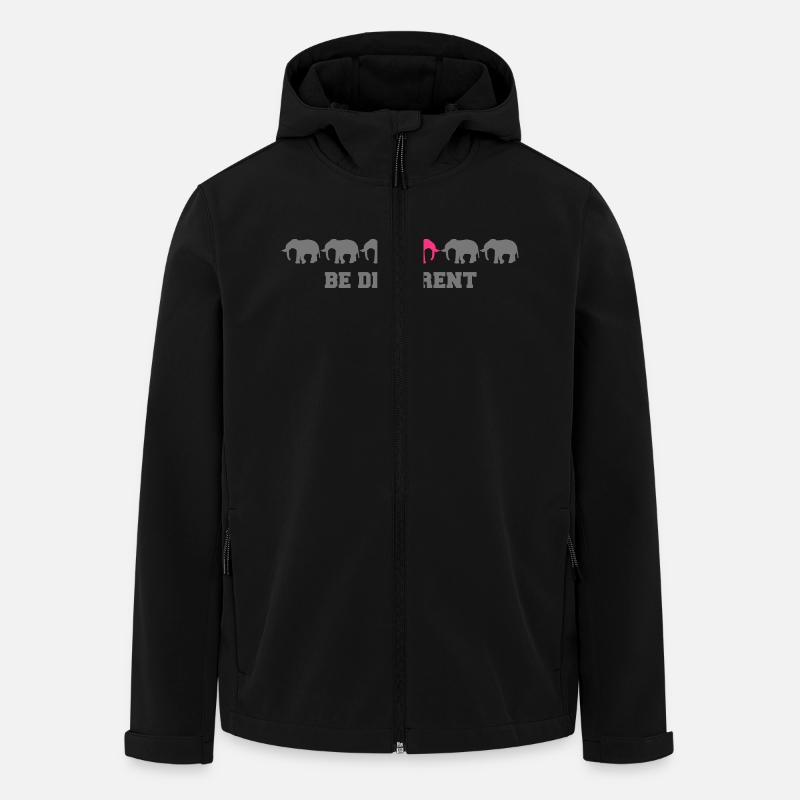 Elephants Be Different - Recycelte Männer Softshell-Jacke von Stanley/Stella - Schwarz