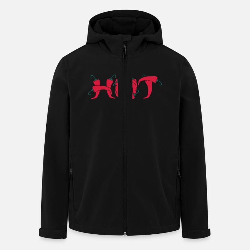 Piment piments chauds - Veste softshell homme en polyester recyclé Stanley/Stella - noir