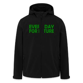 Every day for future - Recycelte Männer Softshell-Jacke von Stanley/Stella - Schwarz - Vorne - AI Model Male 185 light (185cm)