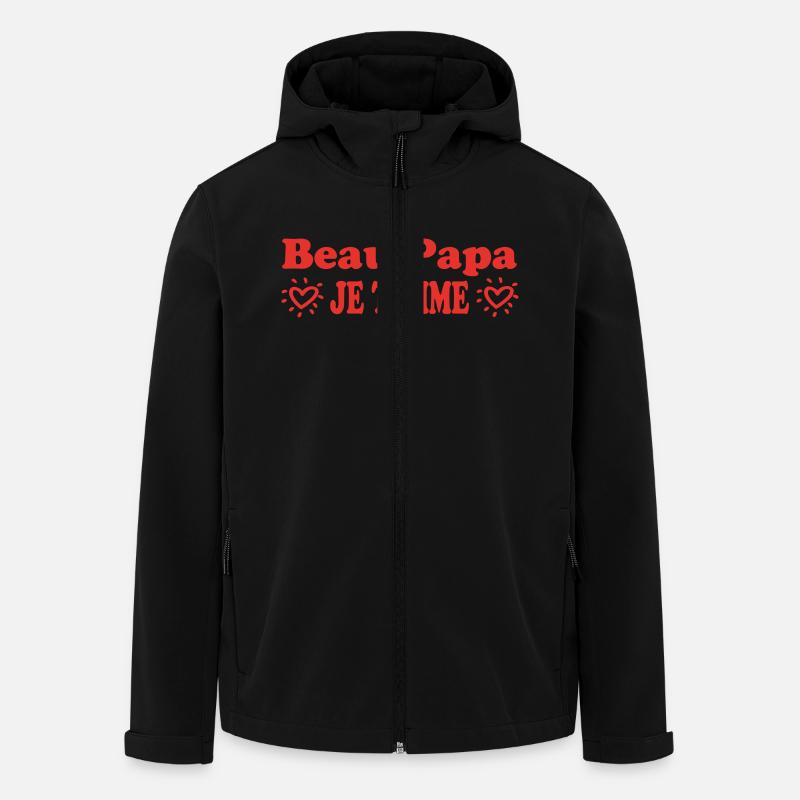 Beau-Père je t'aime - Veste softshell homme en polyester recyclé Stanley/Stella - noir
