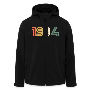 Sport Jahrgang 1934 - Recycelte Männer Softshell-Jacke von Stanley/Stella - Schwarz - Vorne - AI Model Male 185 light (185cm)