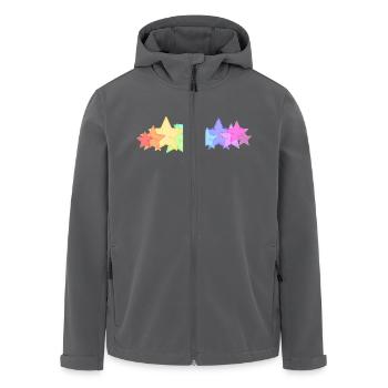bunte Sterne - Recycelte Männer Softshell-Jacke von Stanley/Stella - Schwarz - Vorne - AI Model Male 185 light (185cm)