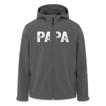 Papa Vater Dad Geschenk - Recycelte Männer Softshell-Jacke von Stanley/Stella - Anthrazit - Vorne - AI Model Male 185 light (185cm)