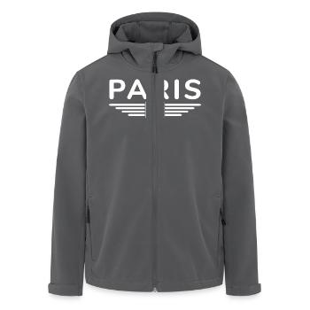 Paris France Tenue T-Shirt Design Cadeau - Veste softshell homme en polyester recyclé Stanley/Stella - noir - Devant - AI Model Male 185 light (185cm)