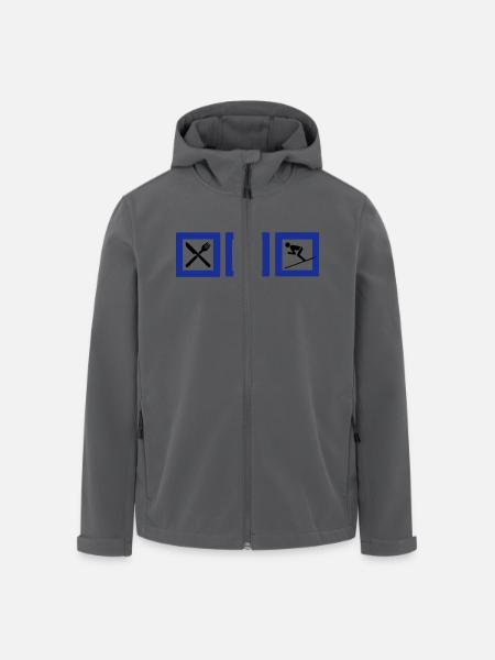 skis - Men’s Recycled Softshell Jacket by Stanley/Stella - black