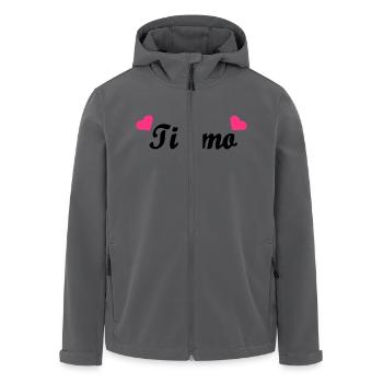 Ti amo - Recycelte Männer Softshell-Jacke von Stanley/Stella - Schwarz - Vorne - AI Model Male 185 light (185cm)