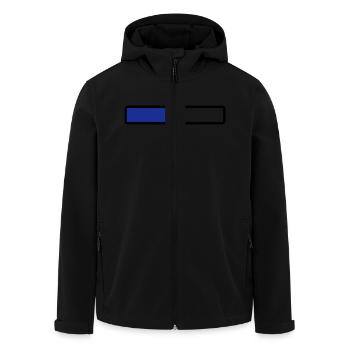 loading - Men’s Recycled Softshell Jacket by Stanley/Stella - black - Front - AI Model Male 185 light (185cm)
