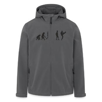Evolution Karate - Men’s Recycled Softshell Jacket by Stanley/Stella - black - Front - AI Model Male 185 light (185cm)