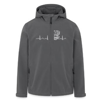 Panhead Heartbeat-Linie weiß - Recycelte Männer Softshell-Jacke von Stanley/Stella - Schwarz - Vorne - AI Model Male 185 light (185cm)