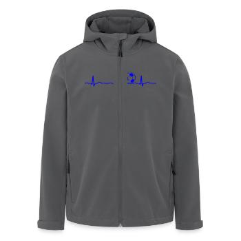 ECG HEARTBEAT le football bleu - Veste softshell homme en polyester recyclé Stanley/Stella - noir - Devant - AI Model Male 185 light (185cm)