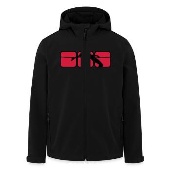 hochsprung 1 - Recycelte Männer Softshell-Jacke von Stanley/Stella - Schwarz - Vorne - AI Model Male 185 light (185cm)