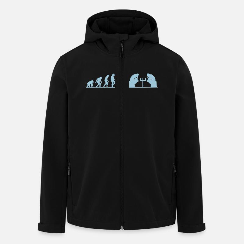 évolution échec - Veste softshell homme en polyester recyclé Stanley/Stella - noir