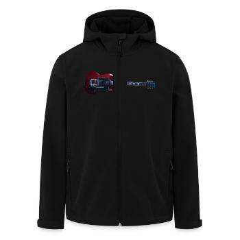 Guitare électrique forme SG - Veste softshell homme en polyester recyclé Stanley/Stella - noir - Devant - AI Model Male 185 light (185cm)