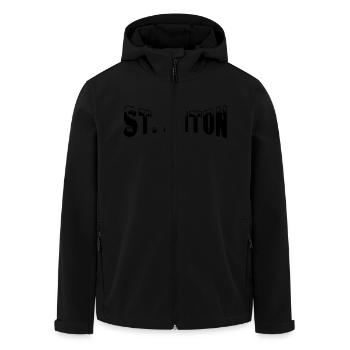 St Anton Skiort (Schnee) - Recycelte Männer Softshell-Jacke von Stanley/Stella - Schwarz - Vorne - AI Model Male 185 light (185cm)