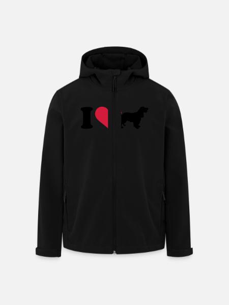 Cocker Spaniel - Recycelte Männer Softshell-Jacke von Stanley/Stella - Schwarz