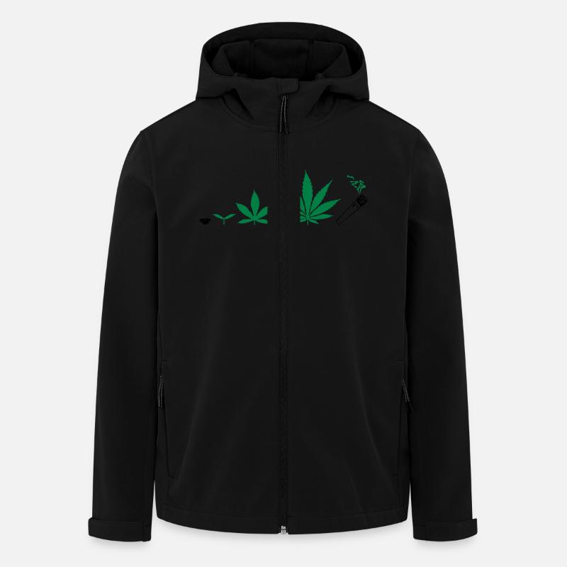 Cannabis development - Veste softshell homme en polyester recyclé Stanley/Stella - noir