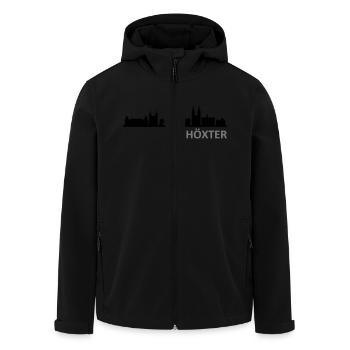 Skyline - Höxter - Recycelte Männer Softshell-Jacke von Stanley/Stella - Schwarz - Vorne - AI Model Male 185 light (185cm)
