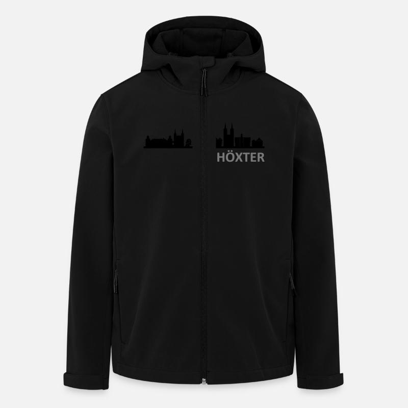 Skyline - Höxter - Recycelte Männer Softshell-Jacke von Stanley/Stella - Schwarz