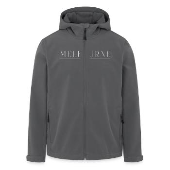 Melbourne, Australien Fan Outfit T Shirt Design - Recycelte Männer Softshell-Jacke von Stanley/Stella - Schwarz - Vorne - AI Model Male 185 light (185cm)