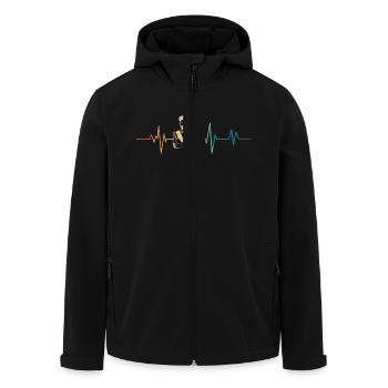 Battement de coeur rétro coiffeur - Veste softshell homme en polyester recyclé Stanley/Stella - noir - Devant - AI Model Male 185 light (185cm)