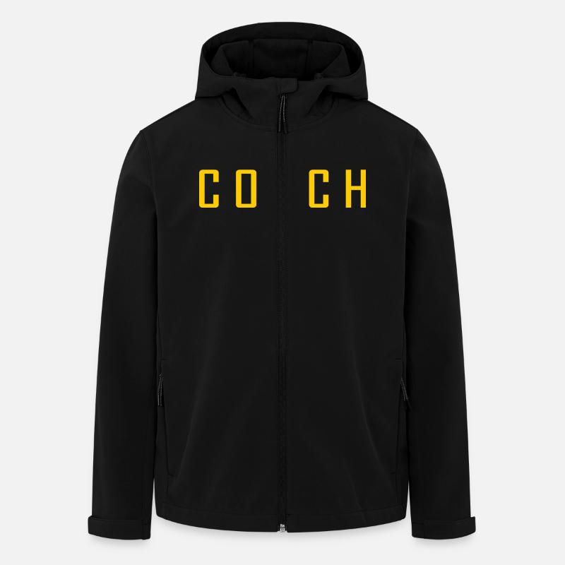 COACH - Veste softshell homme en polyester recyclé Stanley/Stella - noir