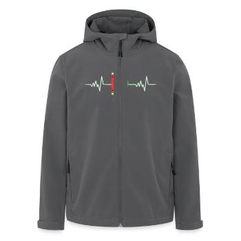 Melone Herzschlag Ekg Obst - Recycelte Männer Softshell-Jacke von Stanley/Stella - Schwarz - Vorne - AI Model Male 185 light (185cm)