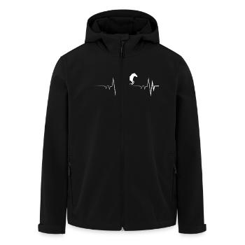 Heartbeat Horse for horses Run - Men’s Recycled Softshell Jacket by Stanley/Stella - black - Front - AI Model Male 185 light (185cm)