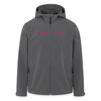  Herz rosa rot Herz  pink Geschenk Valentinstag - Recycelte Männer Softshell-Jacke von Stanley/Stella - Schwarz - Vorne - AI Model Male 185 light (185cm)