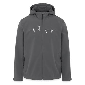 My Heart Beats Vegas - Recycelte Männer Softshell-Jacke von Stanley/Stella - Schwarz - Vorne - AI Model Male 185 light (185cm)