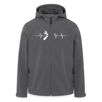 Herzschlag eines Machers - Werkzeug Edition - Recycelte Männer Softshell-Jacke von Stanley/Stella - Schwarz - Vorne - AI Model Male 185 light (185cm)
